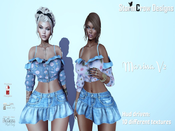 Marina Top with Ruffles V2 with Hud