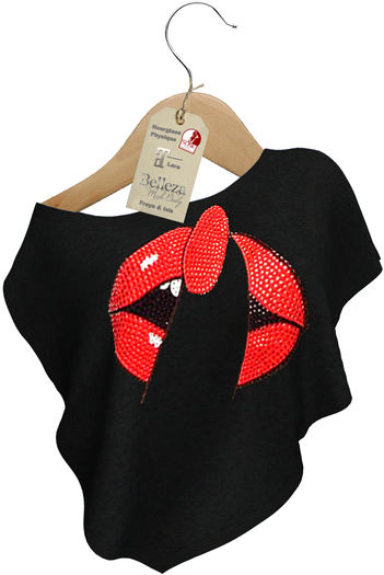 J.H.C. *Ramona* Poncho-Shirt (BLACK)