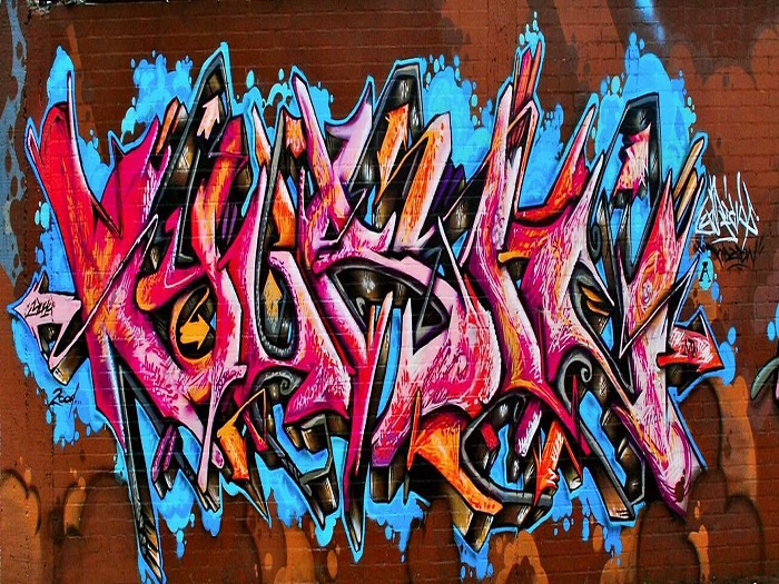 Urban Graffity. Brown Inscription. Texture 1024*512