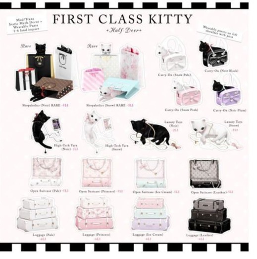 +Half-Deer+ First Class Kitty - Shopaholics - Noir RARE