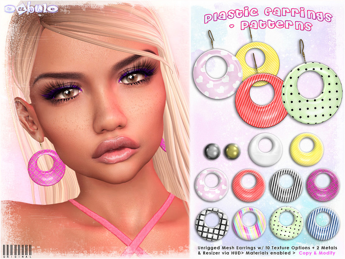 [ bubble ] Plastic Earrings - Patterns
