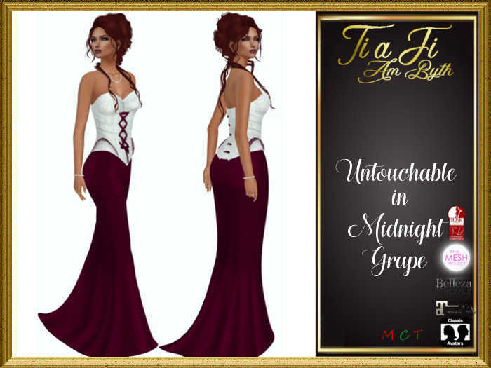 Ti a Fi am byth - Untouchable Gown - Midnight Grape