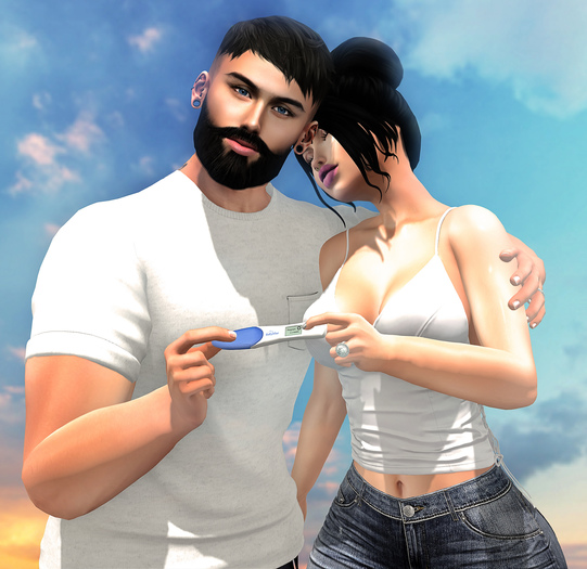 *MB* Bento pose pregnancy test +