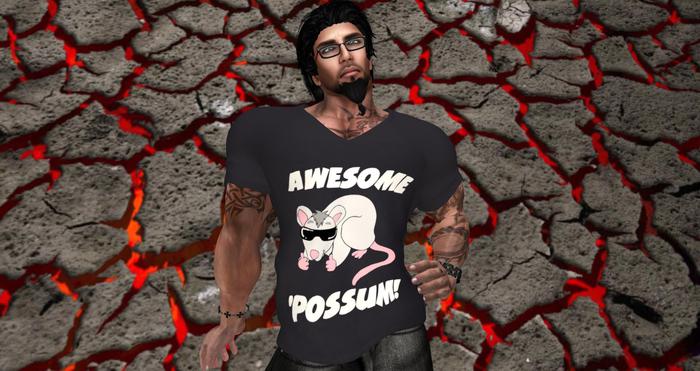 Nyramyth- V-Neck T-Shirt -Awesome Possum