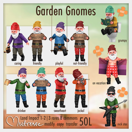 Mutresse - On vacation Gnome - RARE