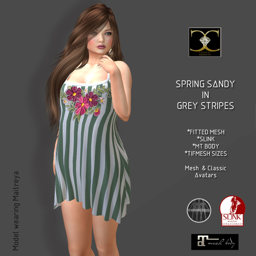 SPRING SANDY IN GREY STRIPES