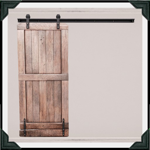 brocante. barn door slider / light [box]