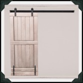 brocante. barn door slider / whitewash [box]