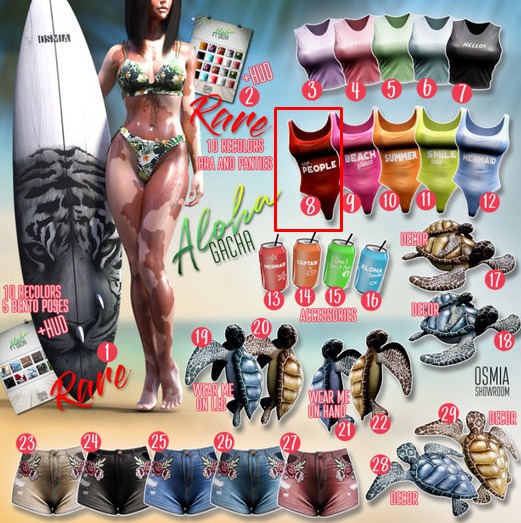 OSMIA - Aloha.Gacha.Body - Red - Maitreya