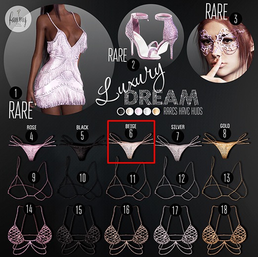 Fawny - Luxury Dream.Panties(6) - Beige - Maitreya