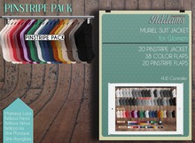 Addams "Muriel" Suit Jacket -Maitreya, Belleza, Slink- Mesh Jacket #PINSTRIPE PACK