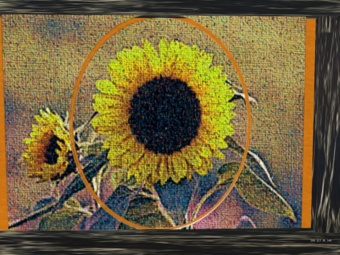 Sunflower rounded painting