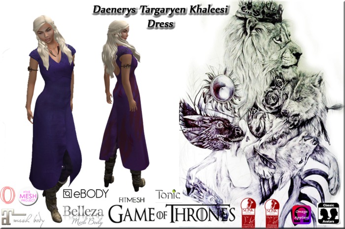 daenerys purple dress Daenerys Purple Overdress
