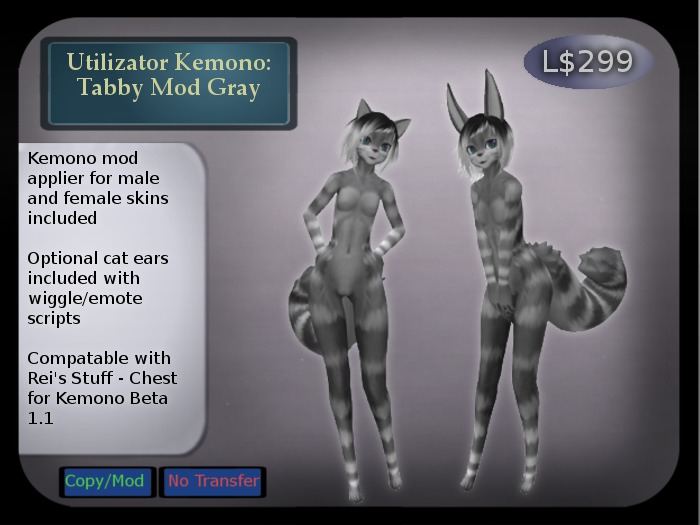 [WW] Kemono Tabby Mod, Gray