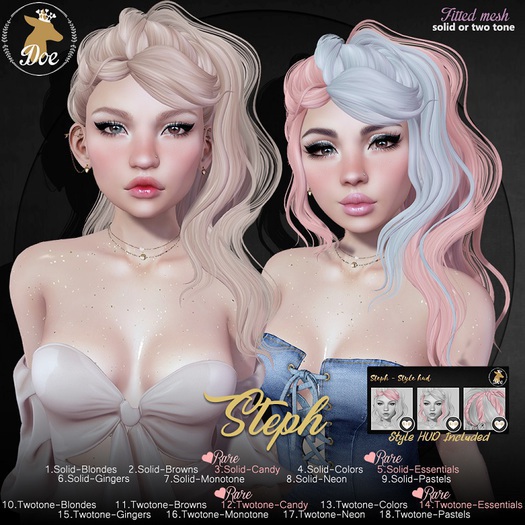 18.Doe: Steph (twotone) - Pastels