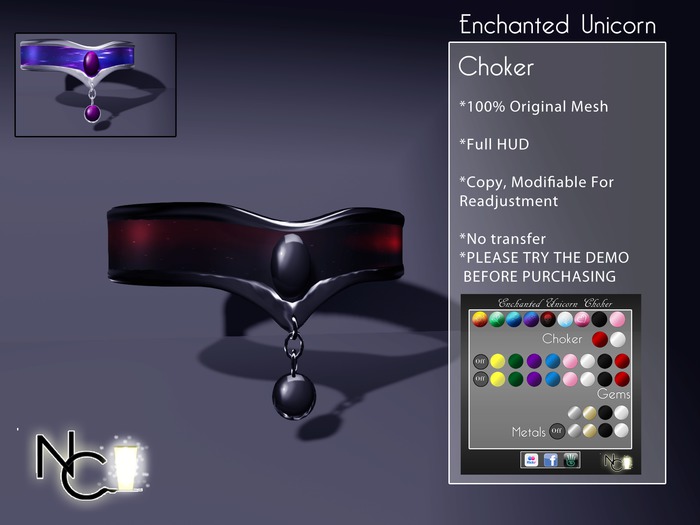 {N} Enchanted Unicorn Choker