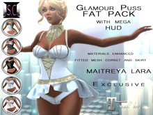 .:S.C:. Glamour Puss - Skirt and Corset - Maitreya Exclusive