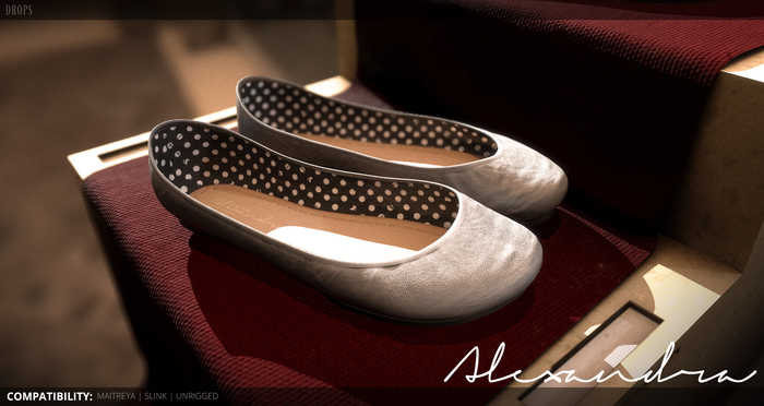 DROPS - Alexandra Flats (SILVER) <MAITREYA, SLINK, RESIZE>