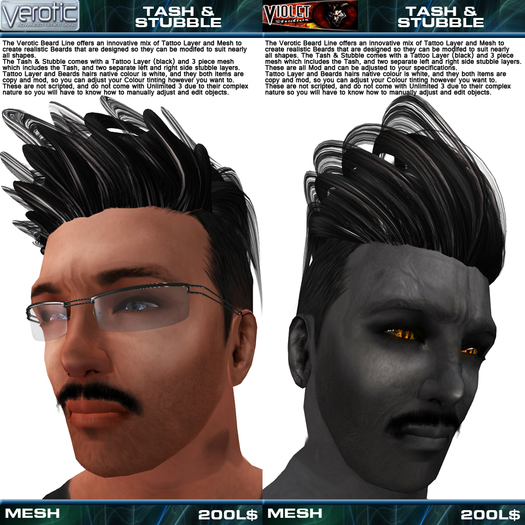 Violet Studios - Verotic Beards - Tash and Stubble