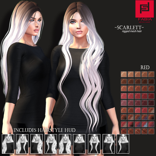 -FABIA- Mesh Hair   < Scarlett> Red