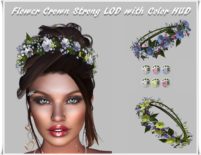 Flower Crown Strong LOD with Color HUD