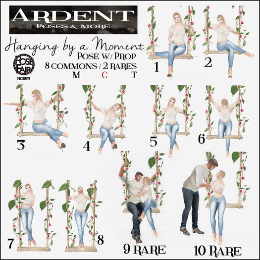10 RARE Ardent Poses - Hanging by a Moment RARE 2