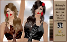 long hair tuft on the side Brown