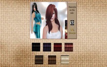 Hair with Side Long Fringe Dark Brown