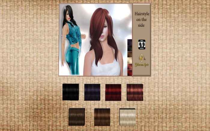 Hair with Side Long Fringe Blonde