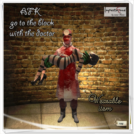 Wearable Afk Go to the block with the doctor