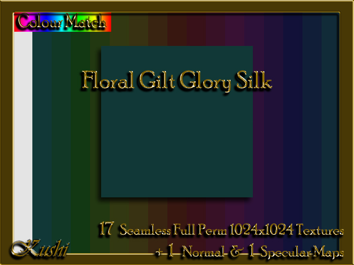 Floral Gilt Glory Silk Solids Seamless Textures