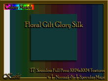 Floral Gilt Glory Silk Solids Seamless Textures