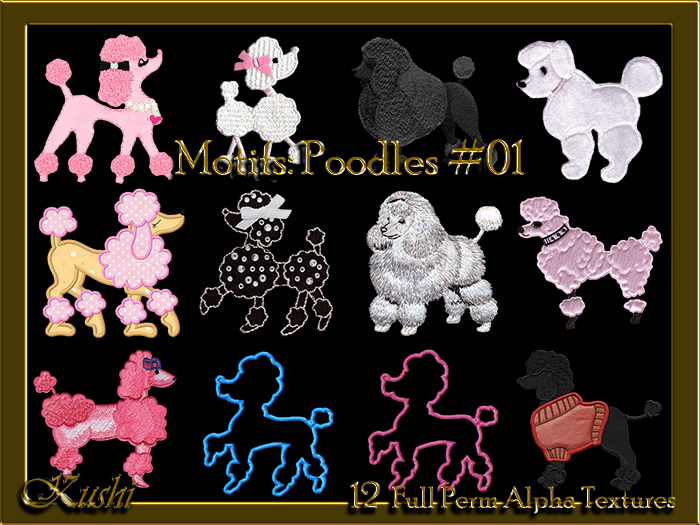 Motifs Poodles #01 Alpha Textures