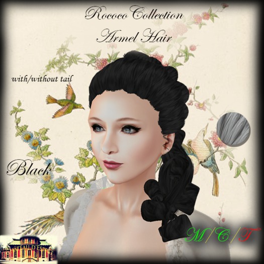 ~CdE~ Rococo Armel BLACK Wig