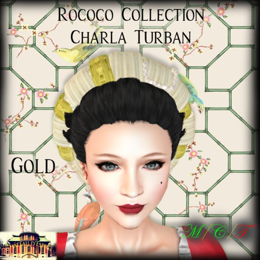 ~CdE~ Rococo Charla GOLD Turban
