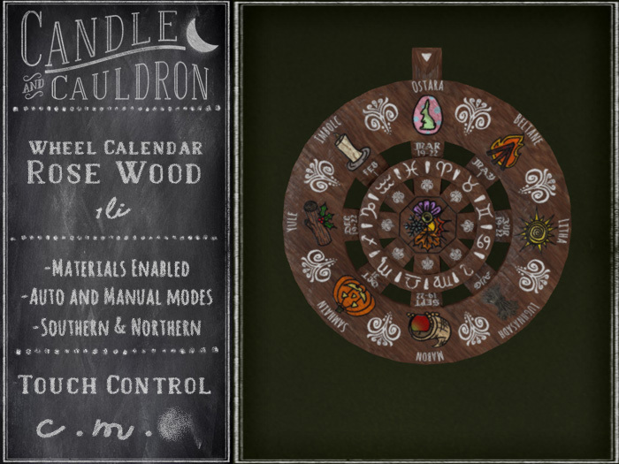 {C&C} Wheel Calendar - Rose Wood