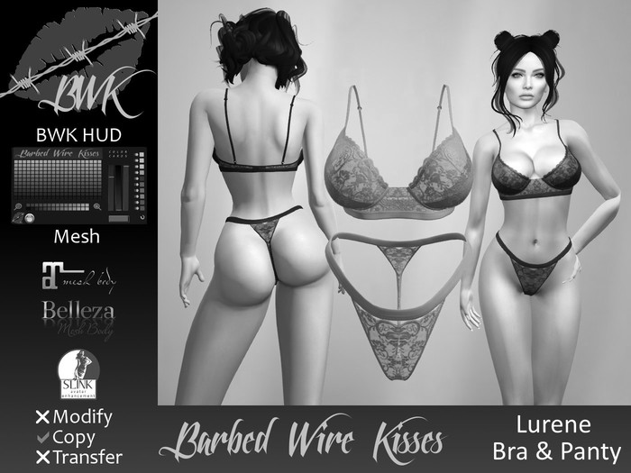 {BWK} DEMO Mesh Lurlene Bra & Panty Set (Boxed)