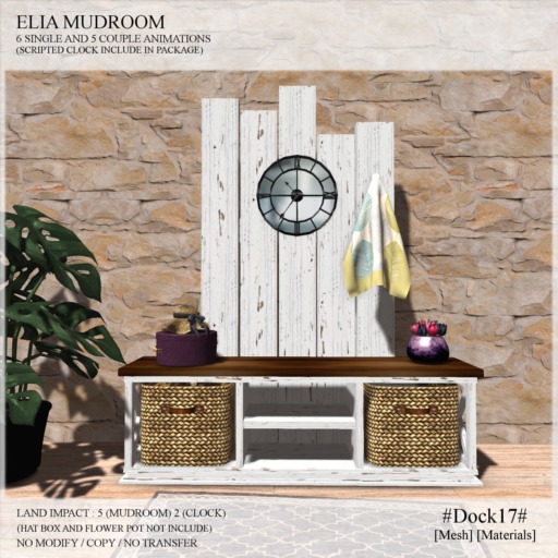 #Dock17# Elia mudroom Package (ADD to unpack)