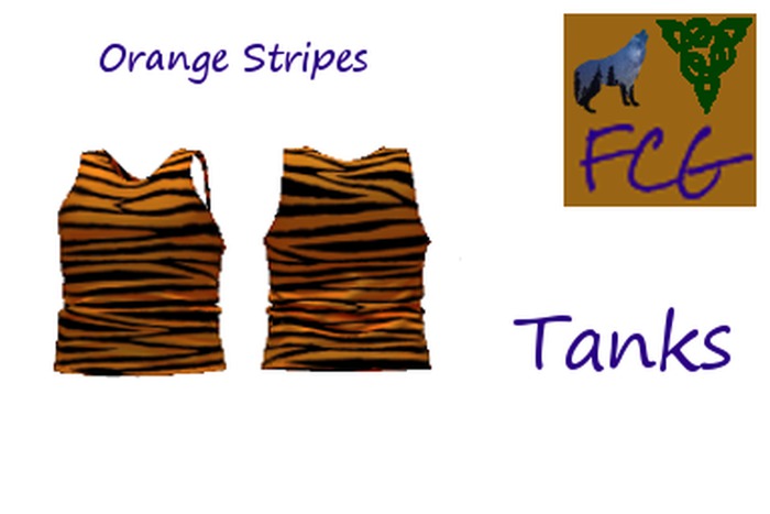 Callum Tank Orange Stripes