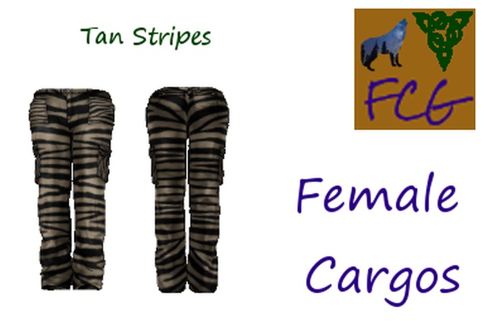 Female Cargos Tan Stripes