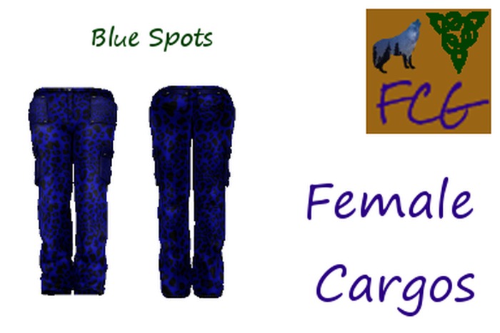 Female Cargos Blue Spots