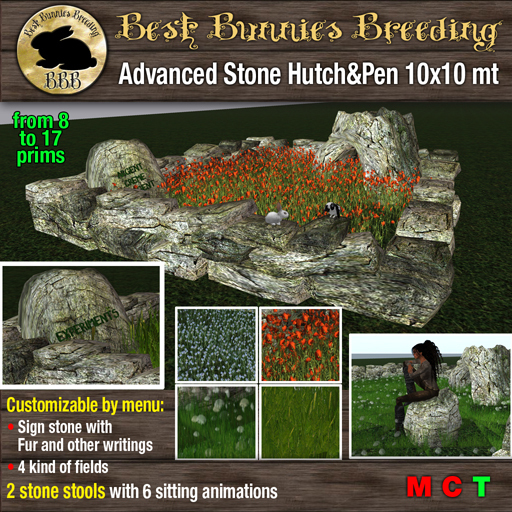 Bunnies Advanced Stone Hutch & Pen 10x10 mt. ** UPDATED **