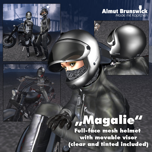 MAGALIE full face helmet black