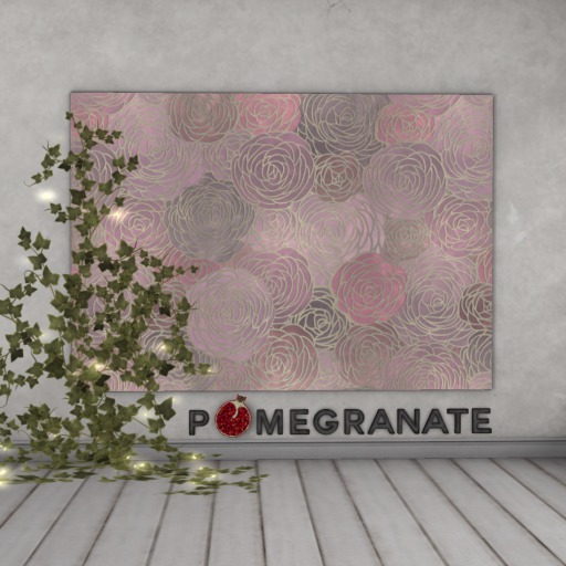 Pomegranate Bouquet Rug - Rose - FREE In-World
