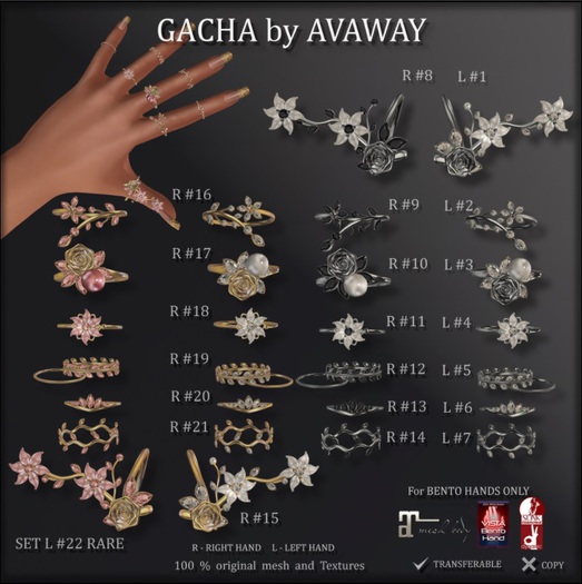 *AvaWay* GOLD White_SUMMER Ring (R_Vista) #19