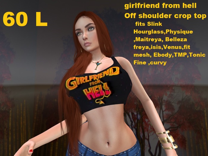 girlfriend from hell  Off shoulder crop top