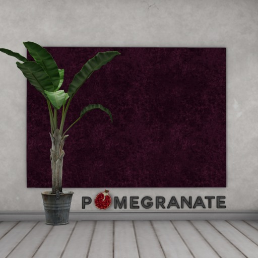 Pomegranate - Rug - Velvet - Burgundy