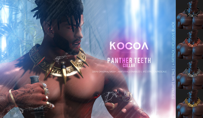 KOCOA // Panther Teeth Collar [SILVER] (ADD ME TO UNPACK)