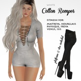 !MiH Cotton Romper  - WHT [boxed]