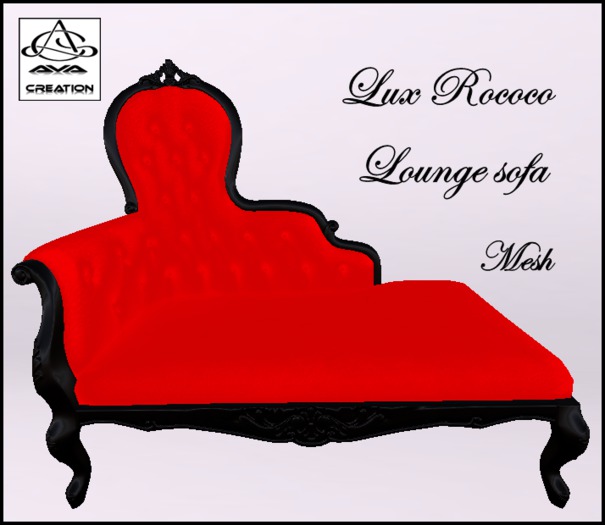 *AVA CREATION* ROCOCO SOFA RED